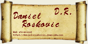 Daniel Rošković vizit kartica
